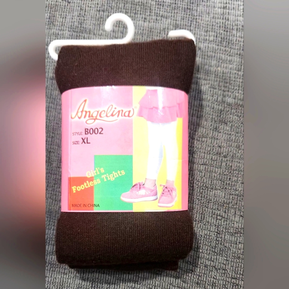 Angelina Brown Girl's Footless Tights